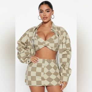 FASHIONNOVA 3 Piece Skirt Set size M